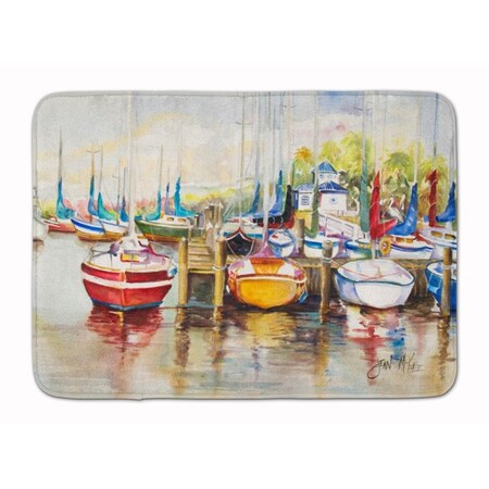 Carolines Treasures Paradise Yacht Club II Sailboats Machine Washable Memory Foam Mat JMK1064RUG